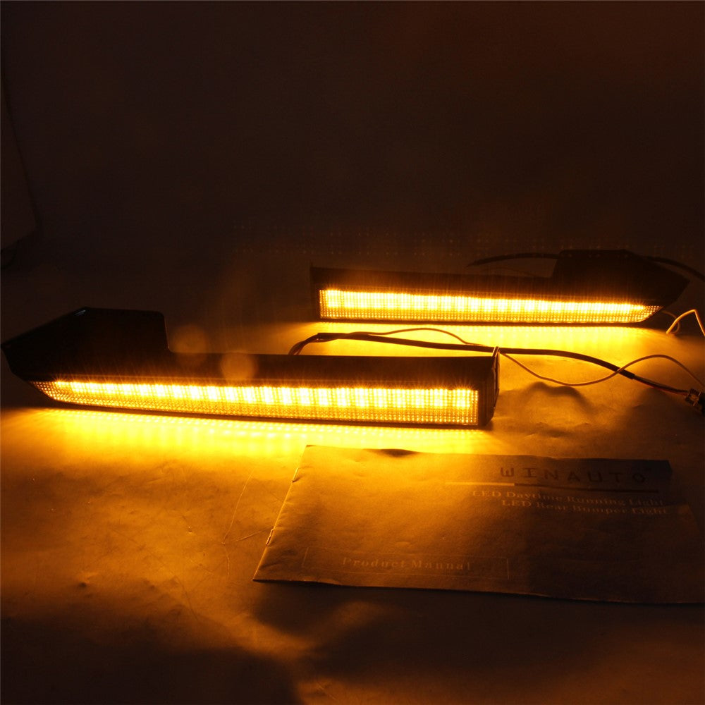 For Toyota Tacoma 2012-2015 1 Pair Car Headlight Lower Trim Light LED DRL Light Turn Signal Lamp