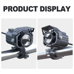 12-85V Motorcykel Elcykel Gul+Vit LED Ljus Vattentät Superstark Spotlight