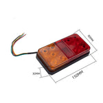 A4138 10-LED Trailer Tail Light Kit for 12V Truck Vehicles Water Resistant Turn Signal Light with Cable Ties