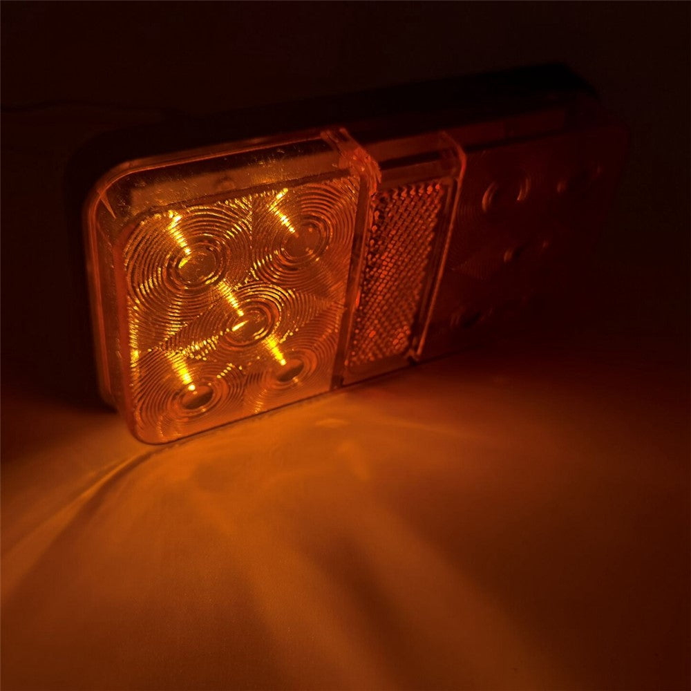 A4138 10-LED Trailer Tail Light Kit for 12V Truck Vehicles Water Resistant Turn Signal Light with Cable Ties