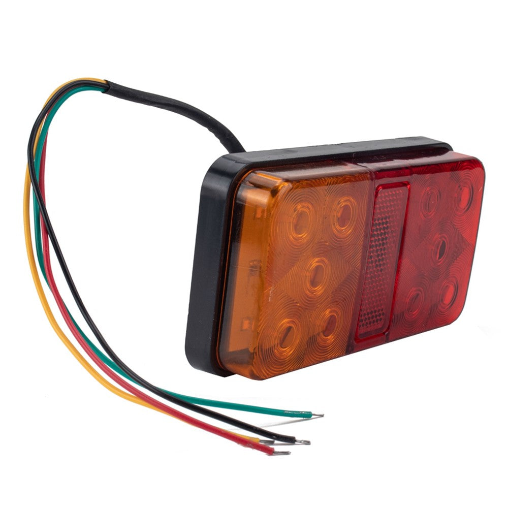A4138 10-LED Trailer Tail Light Kit for 12V Truck Vehicles Water Resistant Turn Signal Light with Cable Ties