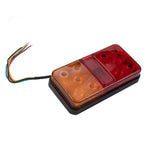 A4134 Vattentät bakljussats med 10 LED-lampor för 12V lastbil, släpvagn och fordon, blinkers med 8 m 5-ledarkabel / buntband / registreringsskyltsbelysning