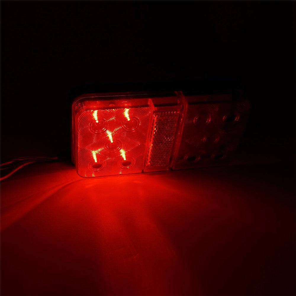A4132 10-LED Tail Light Kit for 12V Truck, Trailer Vehicles Waterproof Turn Signal Light with 8m 5-Core Cable / Cable Ties
