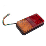 A4132 10-LED Tail Light Kit for 12V Truck, Trailer Vehicles Waterproof Turn Signal Light with 8m 5-Core Cable / Cable Ties