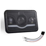 5-Inch 4700LM Car Truck Square LED Headlight Work Light Spotlight with Adapter Cable