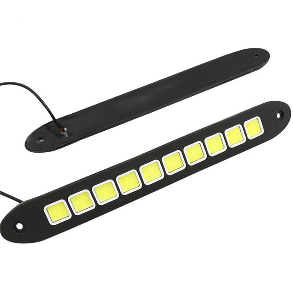Car Light Strip 10-LED Soft Silicone Flexible SUV Lamp Auto Daytime Running Light for Improving Safety