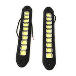 Car Light Strip 10-LED Soft Silicone Flexible SUV Lamp Auto Daytime Running Light for Improving Safety