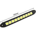 Car Light Strip 10-LED Soft Silicone Flexible SUV Lamp Auto Daytime Running Light for Improving Safety