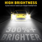 HAIZG 2Pcs H7 Car LED Head Lamp Bulbs 10000LM 50W Aviation Grade Aluminum LED Headlight