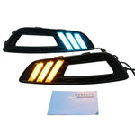 WINAUTO 1 Pair LED DRL Light for Ford All-New Focus 2015 Waterproof Car Turn Signal Lamp