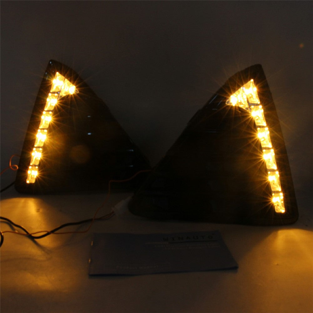 WINAUTO 1 Pair For Ford All-New Focus 2012-2014 LED Lamp Daytime Running Light with Yellow Light