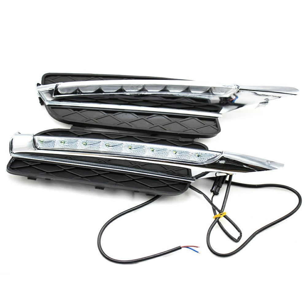 WINAUTO 1 Pair LED Daytime Running Lights for X5 E70 (2007-2010) Electroplating Clear Driving Light