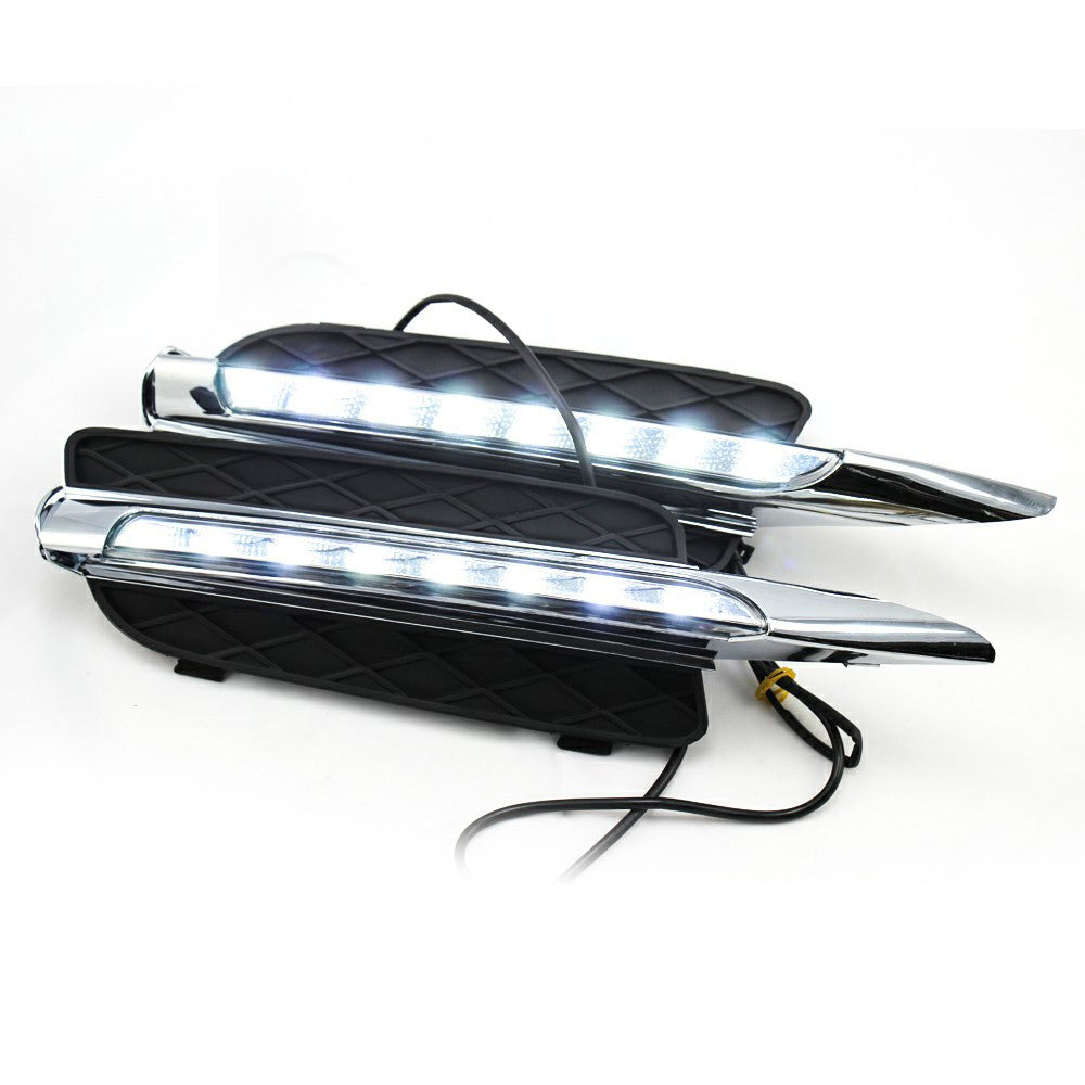 WINAUTO 1 Pair LED Daytime Running Lights for X5 E70 (2007-2010) Electroplating Clear Driving Light