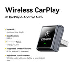 ESSAGER CP027 Wireless CarPlay Adapter Convert Wired to Wireless Auto Dongle for iPhone Android
