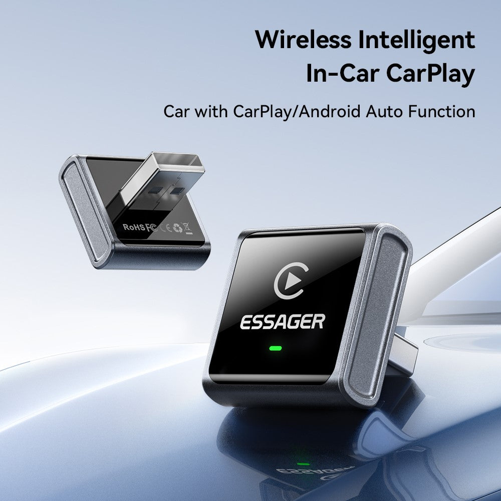 ESSAGER CP027 Wireless CarPlay Adapter Convert Wired to Wireless Auto Dongle for iPhone Android