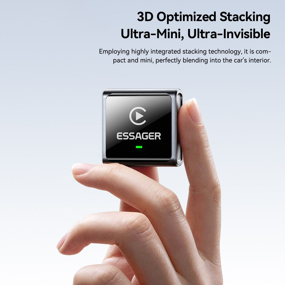 ESSAGER CP027 Wireless CarPlay Adapter Convert Wired to Wireless Auto Dongle for iPhone Android