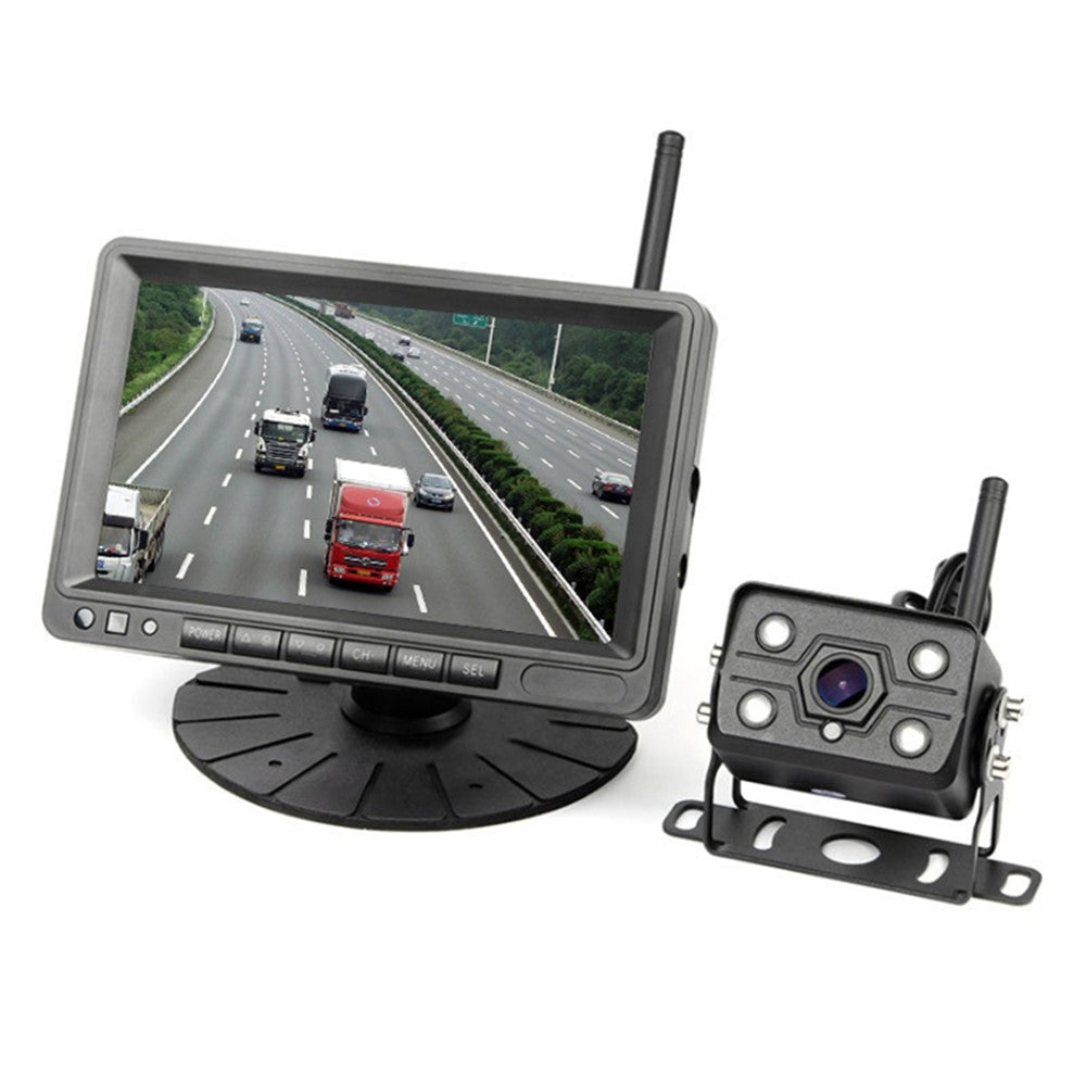 7" Car Monitor Wireless Rearview Blind Spot Reverse Camera Recorder Support Card Loop Recording