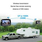 7" Car Monitor Wireless Rearview Blind Spot Reverse Camera Recorder Support Card Loop Recording