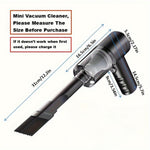 Rechargeable Car Vacuum Cleaner High Power Handheld Car Home Cleaning Tool, 800mAh Battery