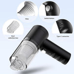 Rechargeable Car Vacuum Cleaner High Power Handheld Car Home Cleaning Tool, 800mAh Battery