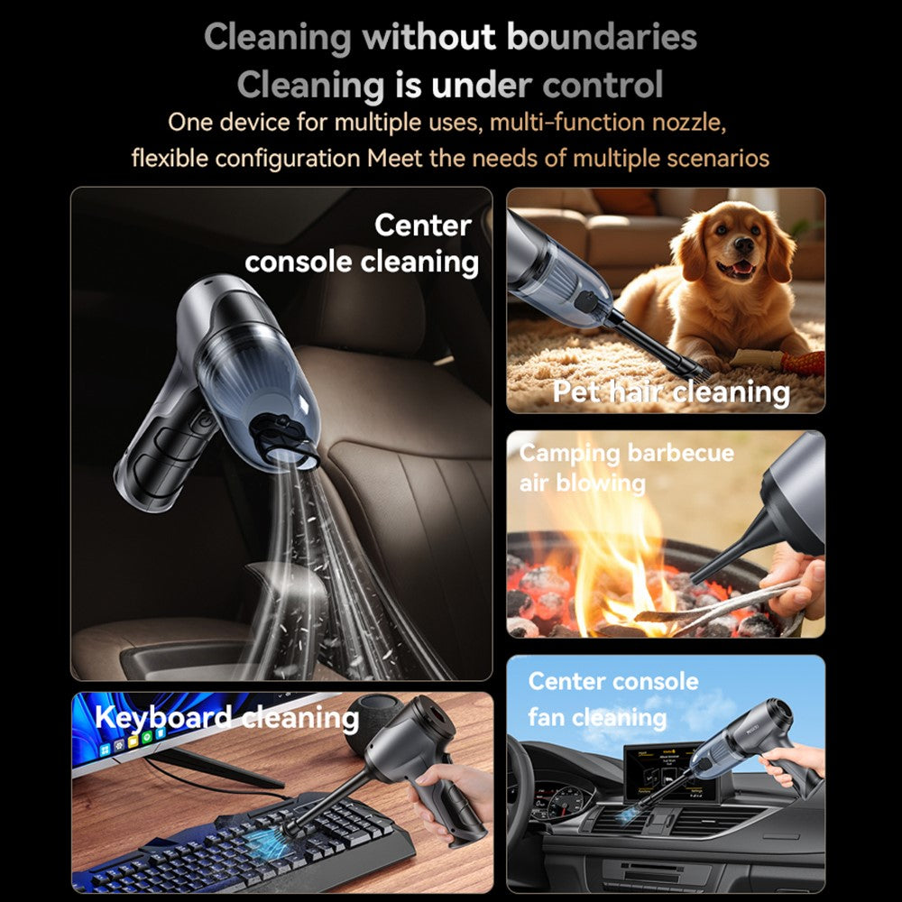 YESIDO VC08 Rechargeable Vacuum Cleaner High Power Handheld Car Home Cleaning Tool