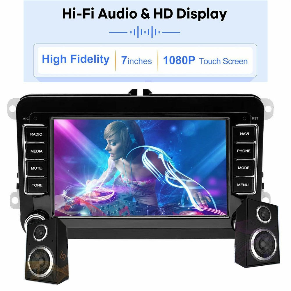 7-tommers Android 13-bilstereo til Volkswagen Jetta / Beetle / Tigen / Passat / Golf / Polo / Mainz / Turan / Bora / Yada / Skoda Octavia / SEAT Altay 2 GB + 32 GB trådløs CarPlay-pegeskærm-bilradio