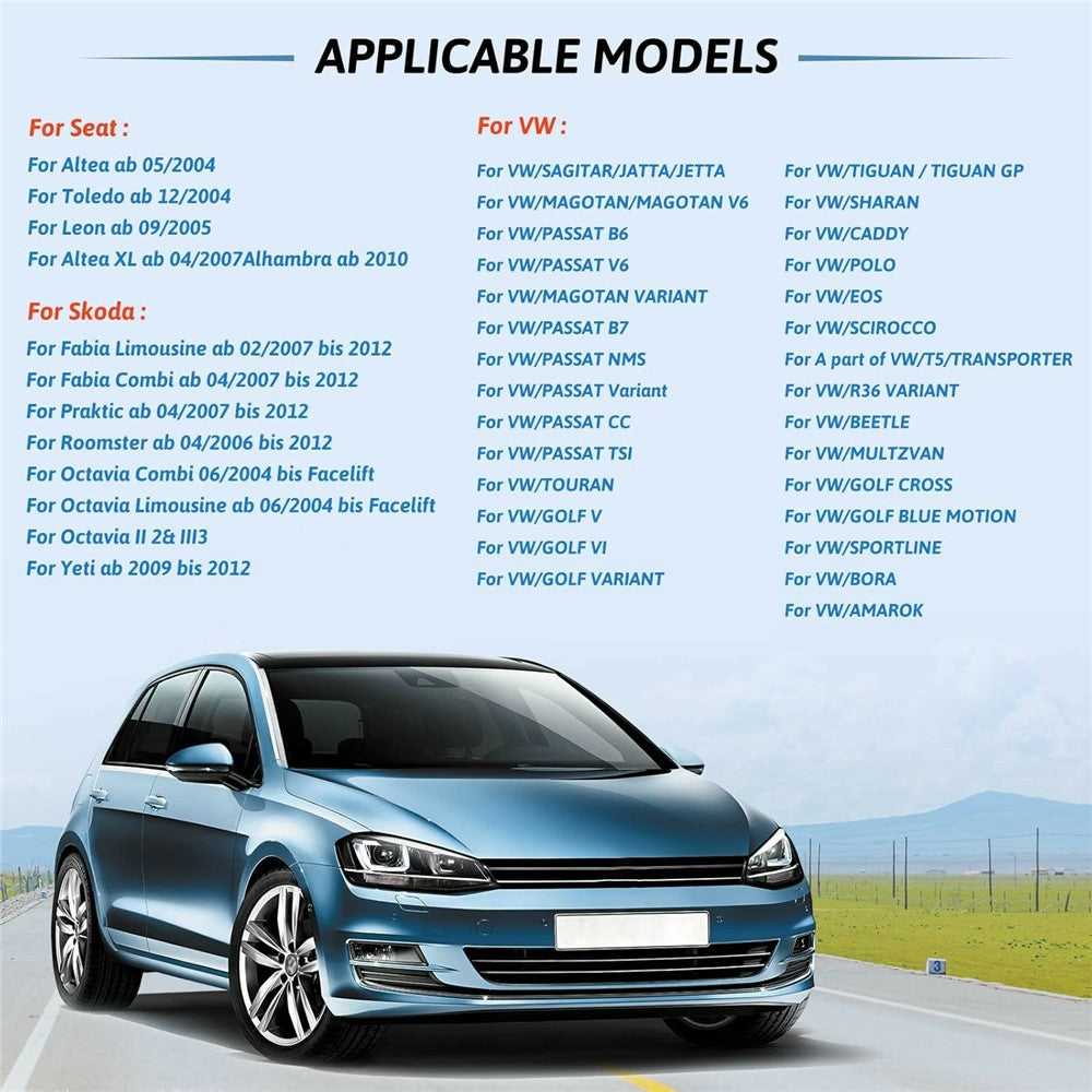 7-tommers Android 13-bilstereo til Volkswagen Jetta / Beetle / Tigen / Passat / Golf / Polo / Mainz / Turan / Bora / Yada / Skoda Octavia / SEAT Altay 2 GB + 32 GB trådløs CarPlay-pegeskærm-bilradio