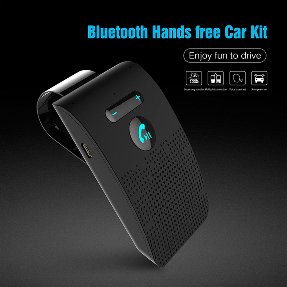 SP09 Visir Bluetooth-kompatibel 4.2 Håndfrit bilsæt Multipoint Højttalertelefon Automatisk tænd/sluk