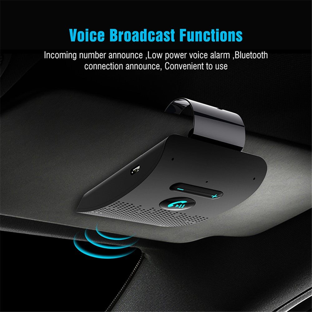 SP09 Visir Bluetooth-kompatibel 4.2 Håndfrit bilsæt Multipoint Højttalertelefon Automatisk tænd/sluk
