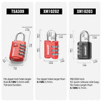 RHINOWALK XM10202 3-digit Combination Lock for Motorcycle Bag Zinc Alloy Anti-Theft Luggage Lock