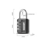 RHINOWALK XM10203 Motorcycle Bag Security Lock Zinc Alloy 3-Digit Anti Theft Combination Lock