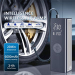 Multifunktionel trådløs intelligent bilpumpe bærbar aluminiumslegering 25 mm cylinder-dækluftpumpe