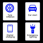 Multifunctional 7800mAh Car Jump Starter Digital Display Tire Inflator LED Flashlight Phone Power Bank
