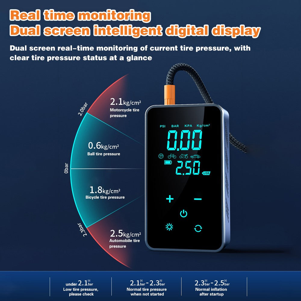 SUITU ST-9616C Portable Car Tire Air Pump Touch Screen Smart Wireless Digital Display Tire Inflator