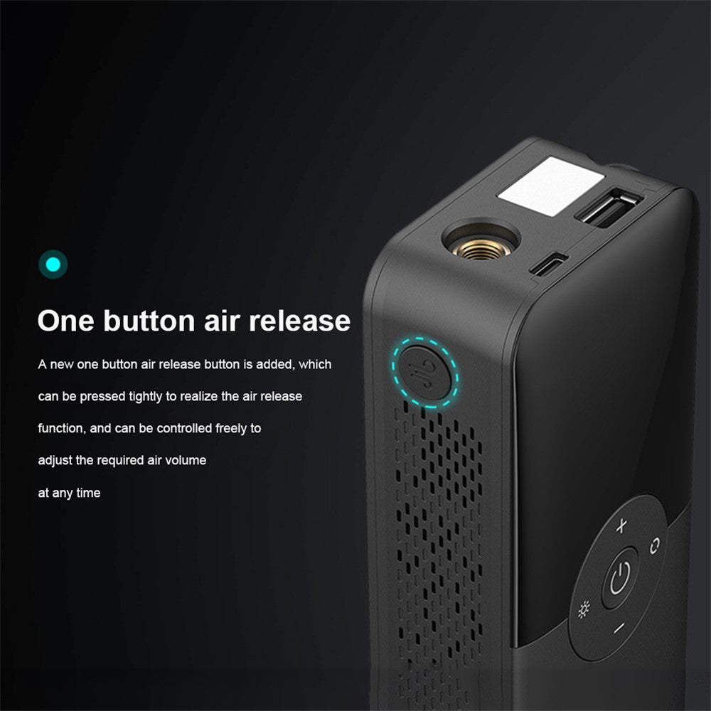CARSUN C3106 Mini Portable Motorcycle Air Pump Digital Display Car Inflatable Pump Supports Power Bank Function