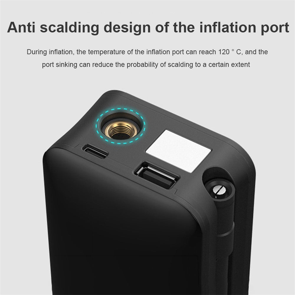 CARSUN C3106 Mini Portable Motorcycle Air Pump Digital Display Car Inflatable Pump Supports Power Bank Function