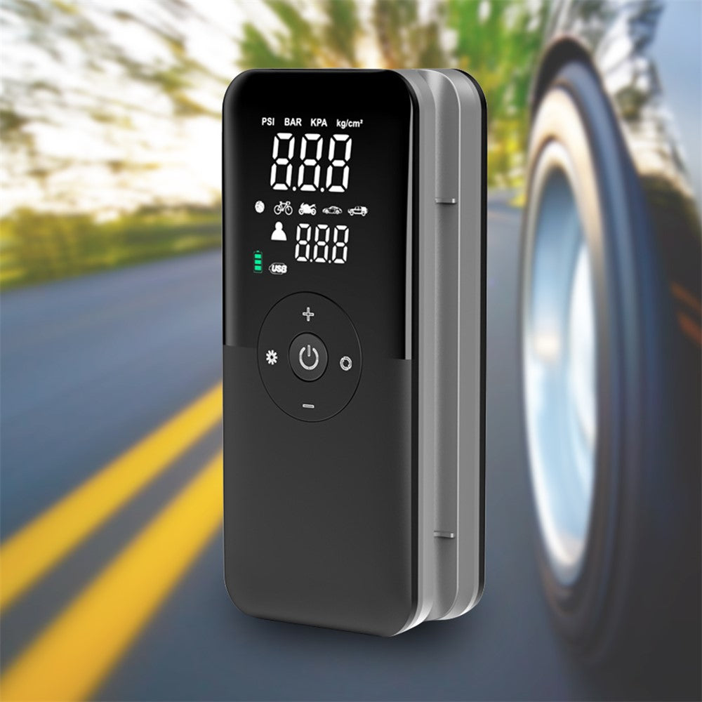 CARSUN C3106 Mini Portable Motorcycle Air Pump Digital Display Car Inflatable Pump Supports Power Bank Function