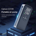 CARSUN C3106 Mini Portable Motorcycle Air Pump Digital Display Car Inflatable Pump Supports Power Bank Function