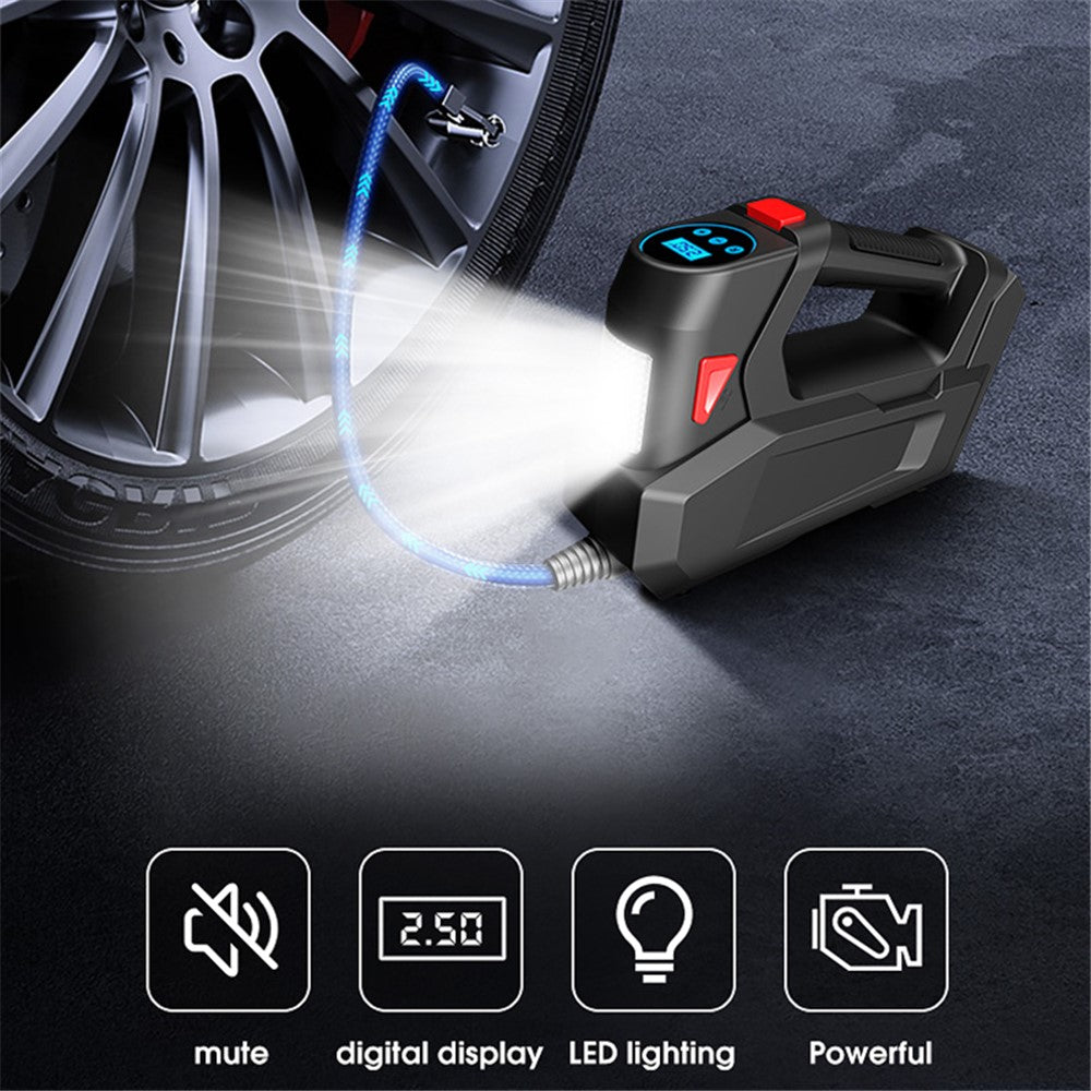 CARSUN C2814 Portable Tire Inflator Digital Air Compressor 12V DC Tire Air Pump with Emergency LED Light