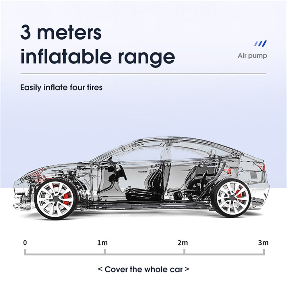 CARSUN c2814 Cordless Car Air Pump Smart Digital Display Auto Tire Air Compressor with LED Light