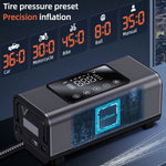 CARSUN T2500-2 Double Cylinder Smart Tire Inflator Digital Display Touch Screen Air Pump