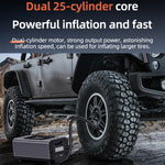 CARSUN T2500-2 Double Cylinder Smart Tire Inflator Digital Display Touch Screen Air Pump