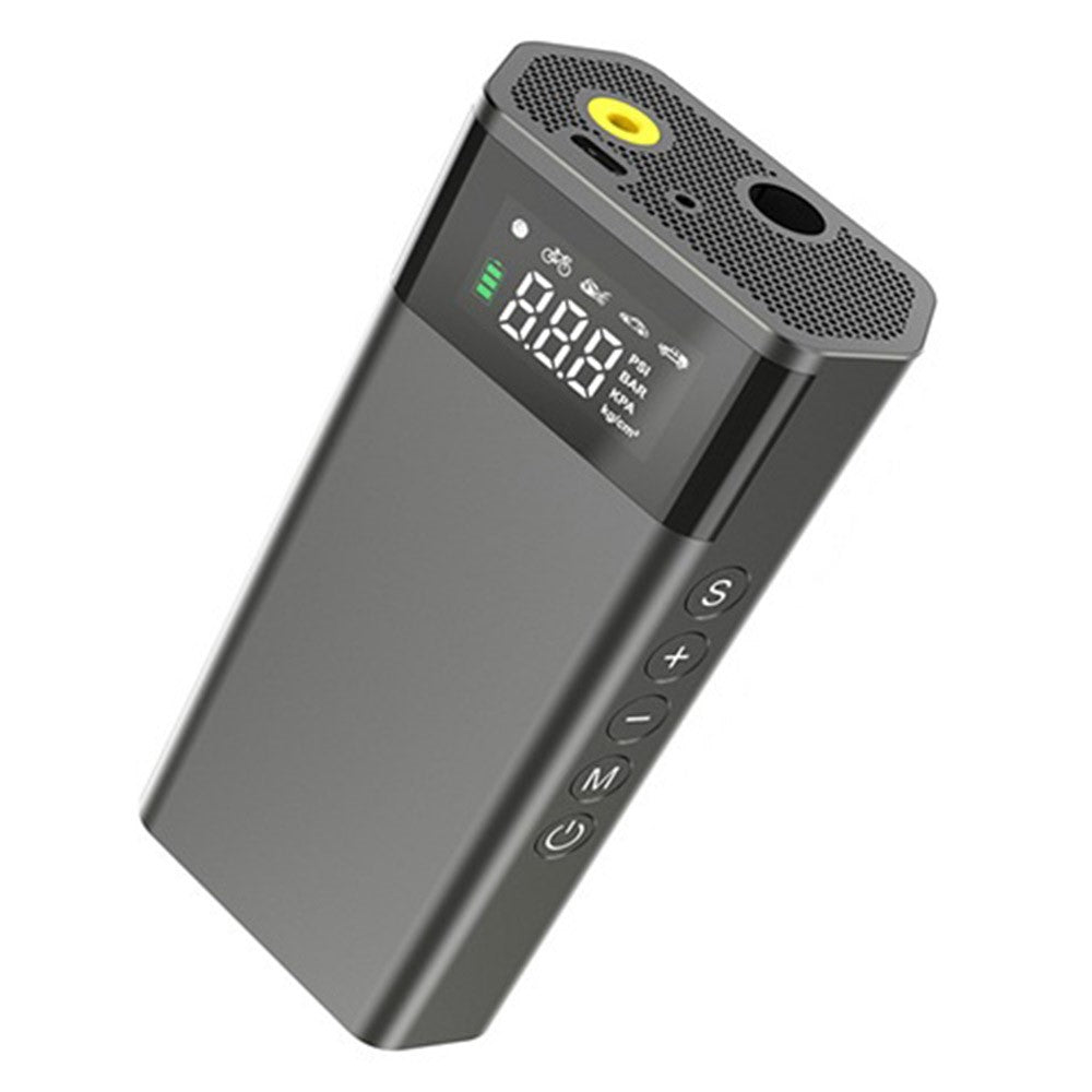 CARSUN C2812 Bærbar luftpumpe i aluminiumlegering digital luftpumpe med lys og powerbankfunktion