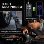 AERMOTOR Trådløs Smart Bil Luftpumpe Bærbar Lommelygte Genopladelig Inflator til SUV-dæk
