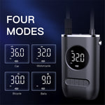 CQB-3668 Oppustelig Pumpe Bærbar Håndholdt Digital Display Genopladelig Dækpumpe med LED-lys