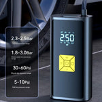 CQB-9620 Bærbar Trådløs Dækpumpe Digitalt Display Bilpumpe med LED-lys Power Bank Funktion