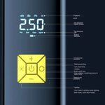 CQB-9620 Bærbar Trådløs Dækpumpe Digitalt Display Bilpumpe med LED-lys Power Bank Funktion