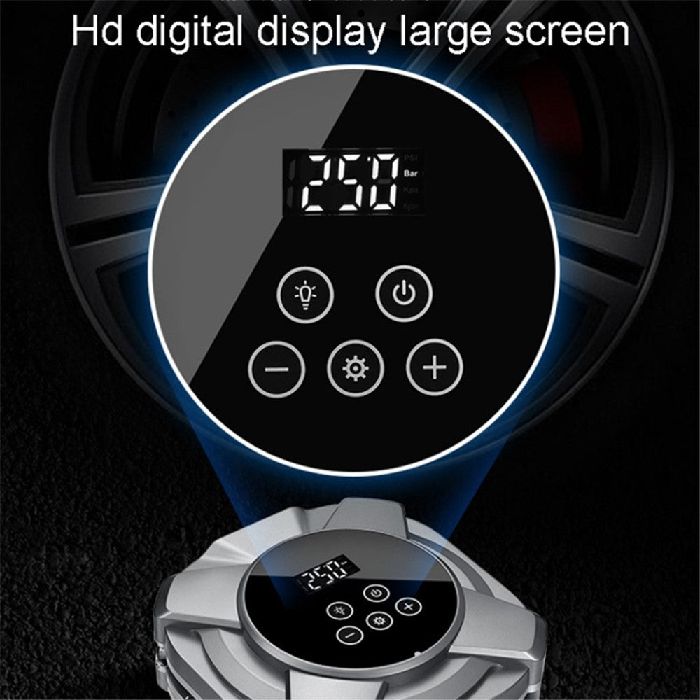 ZY5201 22 Cylinder 12V Car Air Pump Touch Screen Digital Display Tire Inflator with LED Light