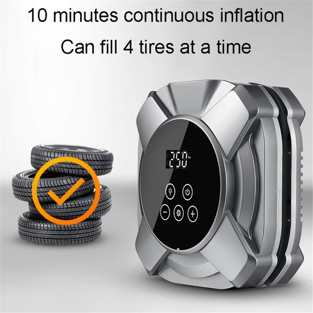 ZY5201 22 Cylinder 12V Car Air Pump Touch Screen Digital Display Tire Inflator with LED Light