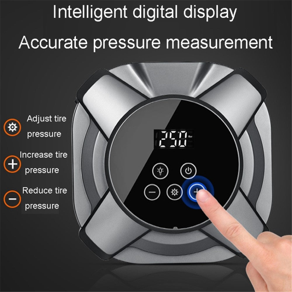 ZY5201 19-cylindret 12V bil dæktryksmåler med touchskærm og digitalt display luftkompressor